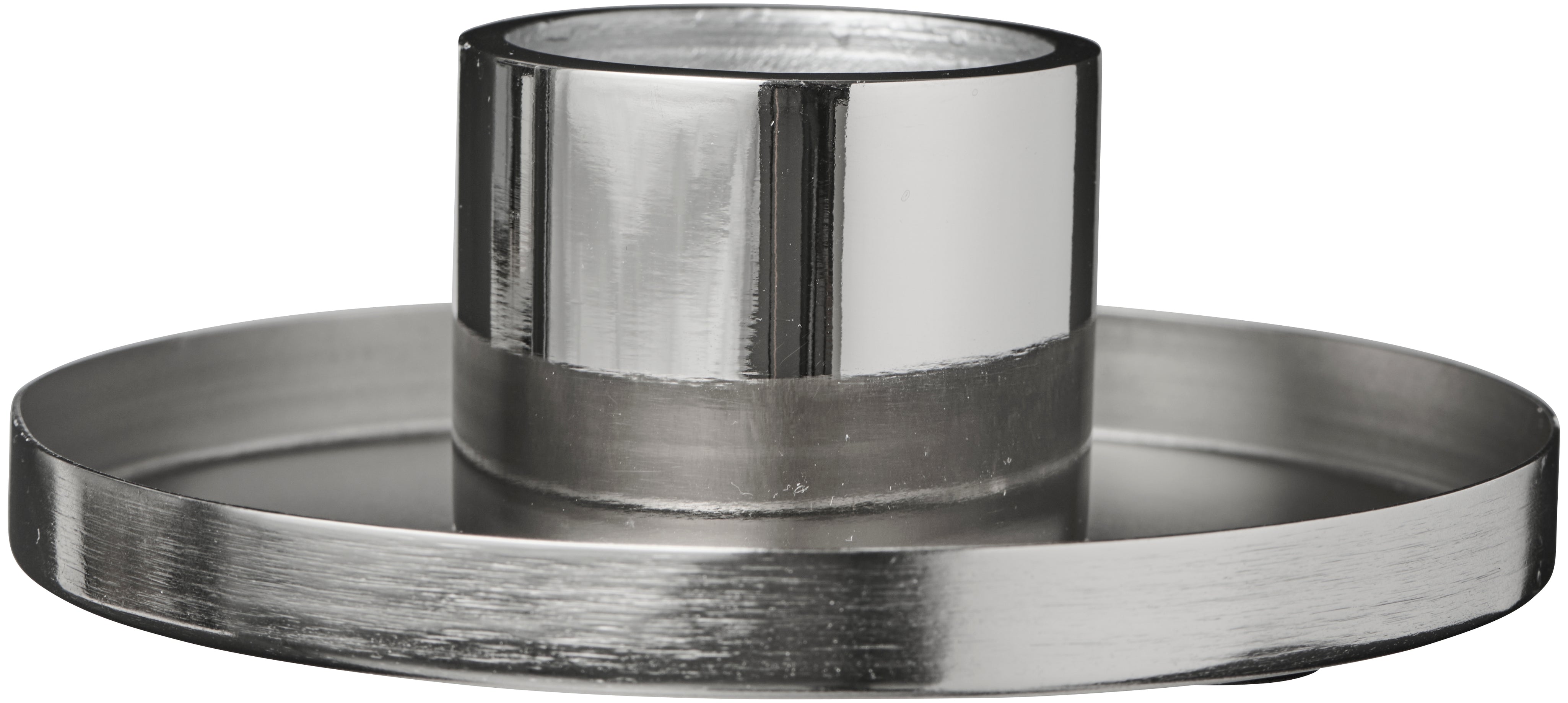 Ib Laursen / Kerzenhalter f/3,8 cm Kerze silberfarbig