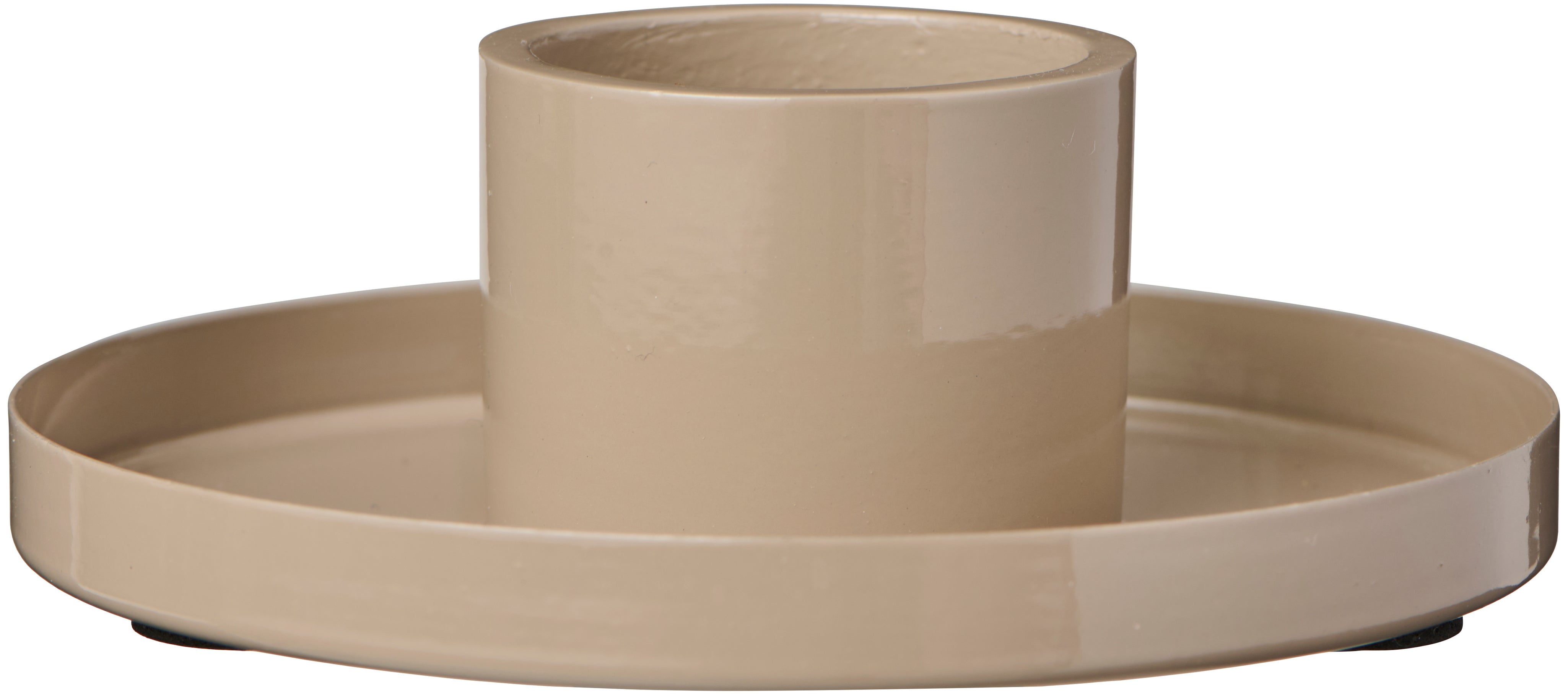 Ib Laursen / Kerzenhalter f/3,8 cm Kerze glänzend sandfarbig