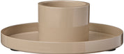 Ib Laursen / Kerzenhalter f/3,8 cm Kerze glänzend sandfarbig