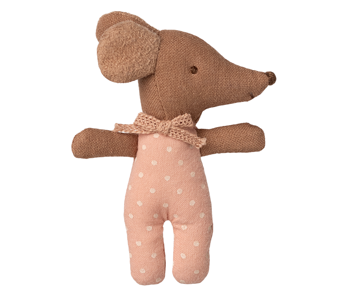 Maileg / Schläfrige Babymaus in Matchbox - Rose