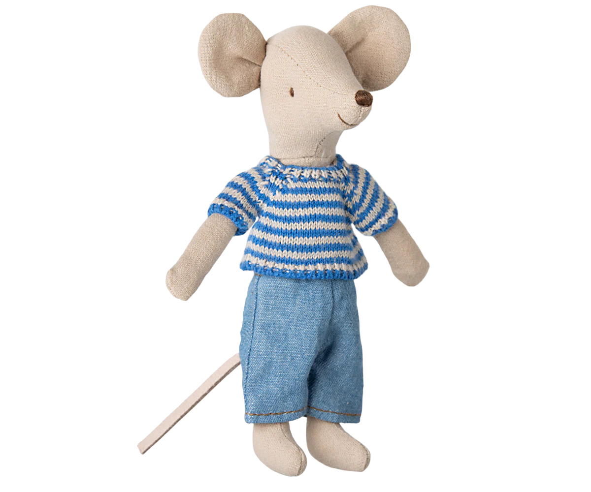 Maileg / Strickpullover und Hose für Großer Bruder Maus