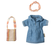 Maileg / Jeanskleid und Tasche für Mama Maus
