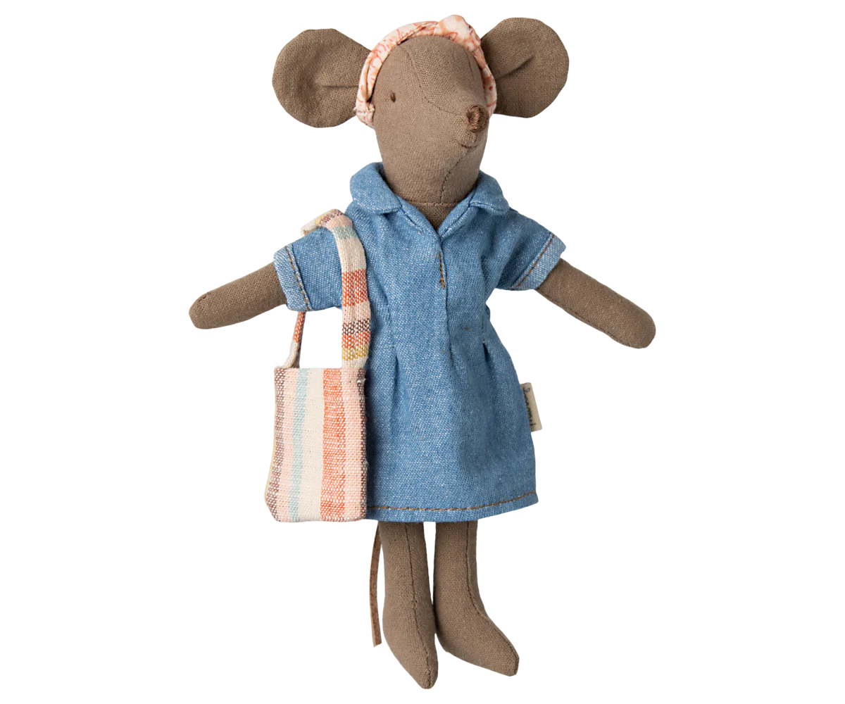 Maileg / Jeanskleid und Tasche für Mama Maus