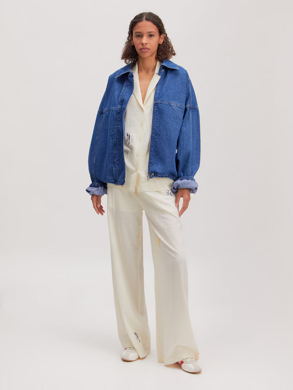 Edited / Meena Trousers / Papyrus + Embroidery