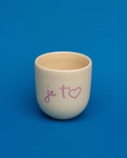 Sisi / 'Je t'aime' Becher in Butter