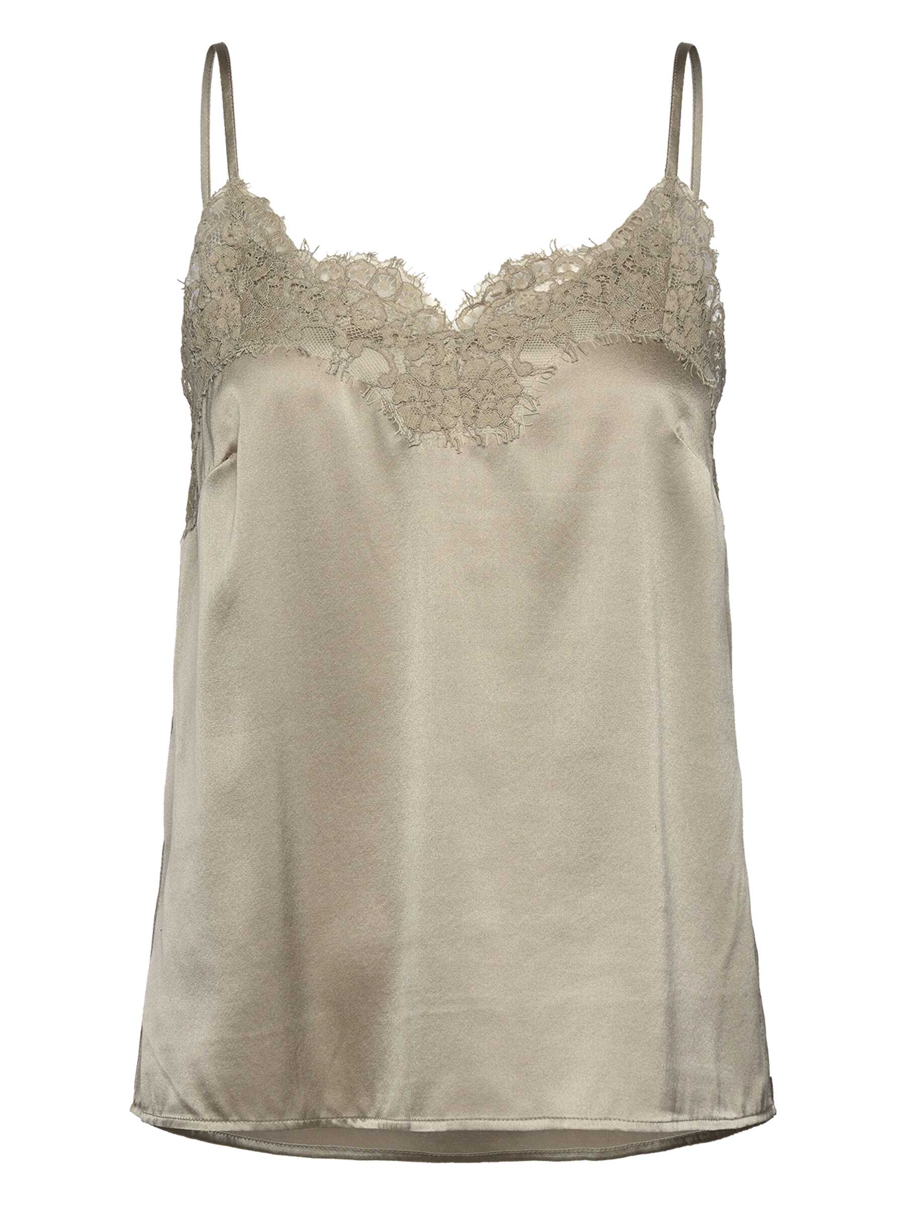 Rosemunde / RWJade Silk Lace Strap Top / abbey stone