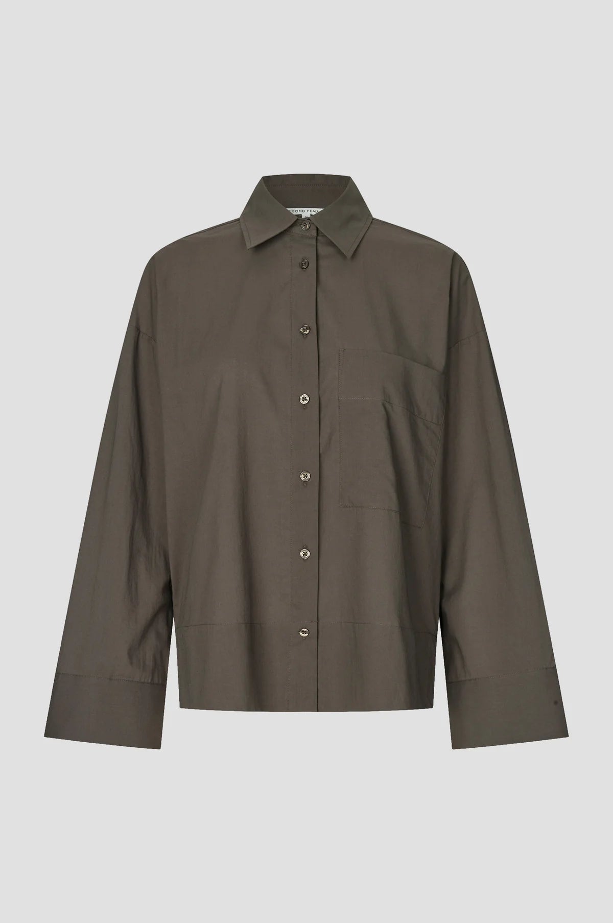 SECOND FEMALE / Lanna Shirt / Black Olive