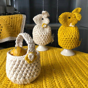 Eierwärmer Hase gelb - Ostern - Häkeln Bio-Baumwolle