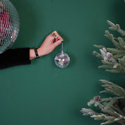 Weihnachtsdekoration - Weihnachtsanhänger - Discokugel - Schaumstoff - Silber - 8x8x8cm