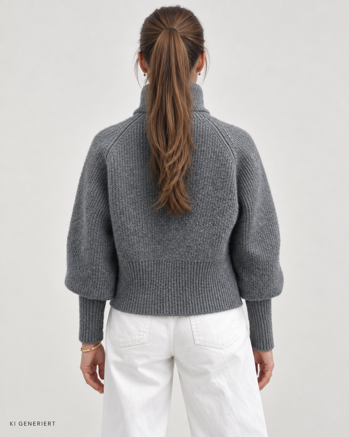 Gina Tricot / Knitted zip cardigan / Mid grey mel (8022)