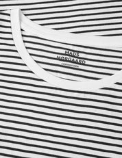 Mads Nørgaard / Fine Jersey Stripe Teasy Tee FAV / White/Black