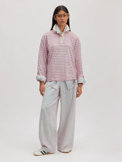 Edited / Cindy Longsleeve / Stripes: Cameo Pink, Black, Egret