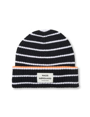 Mads Nørgaard / Yota Anju Stripe Beanie / Black/Vanilla Ice