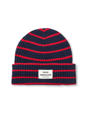 Mads Nørgaard / Yota Anju Stripe Beanie / Parisian Night/High Risk Red