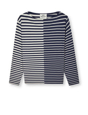 Mads Nørgaard / Soft Single Silke Tee LS / Parisian Night/Vanilla Ice Blo