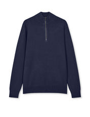 Mads Nørgaard / Urban Chase Half ZIP Knit / Sky Captain