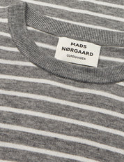 Mads Nørgaard / Fine Merino Ivy Knit / Grey Melange/Vanilla Ice