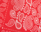 Mads Nørgaard / Soft Cotton Paisley Scarf Solid / Fiery Red