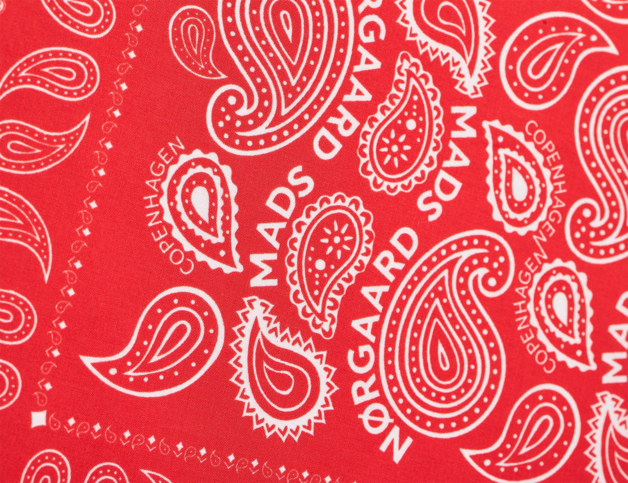 Mads Nørgaard / Soft Cotton Paisley Scarf Solid / Fiery Red