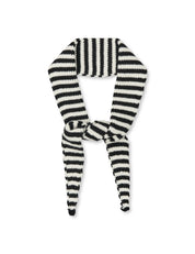 Mads Nørgaard / One Wool Momo Stripe Scarf / Black/Vanilla Ice