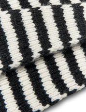 Mads Nørgaard / One Wool Momo Stripe Scarf / Black/Vanilla Ice
