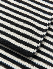 Mads Nørgaard / One Wool Freja Hooded Scarf / Black/Vanilla Ice