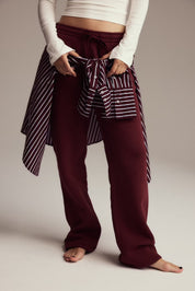 Gina Tricot / Basic straight sweatpants / Tawny Port