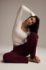 Gina Tricot / Basic straight sweatpants / Tawny Port