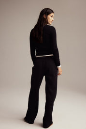 Gina Tricot / Basic straight sweatpants / Black
