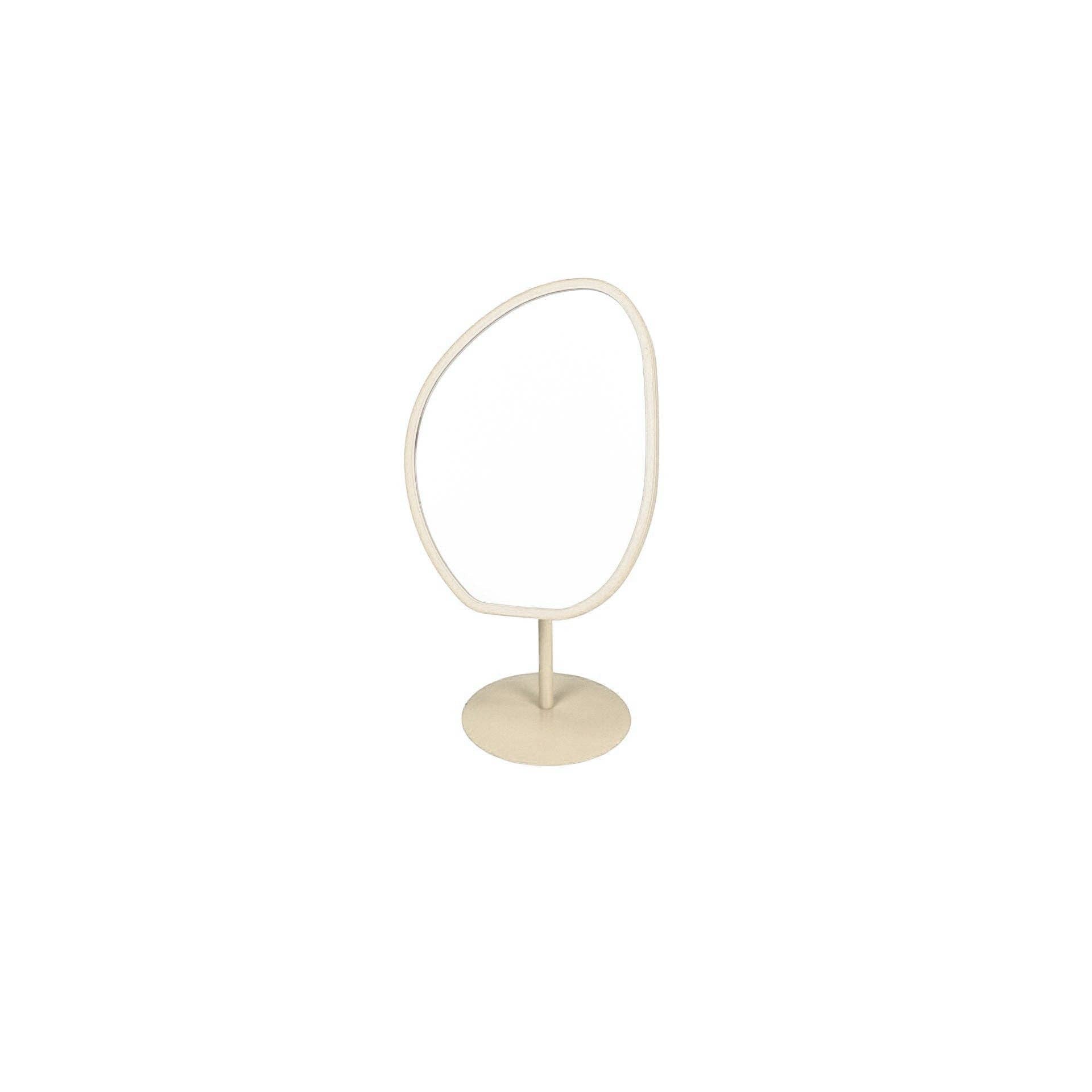 Spiegel - Organisch - Metall - Beige - 16,5x12x31,5cm