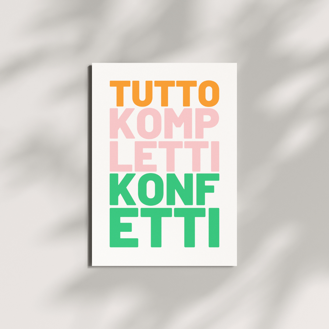 HERR&FRAUHEMPEL - Postkarte - TUTTO KOMPLETTI KONFETTI
