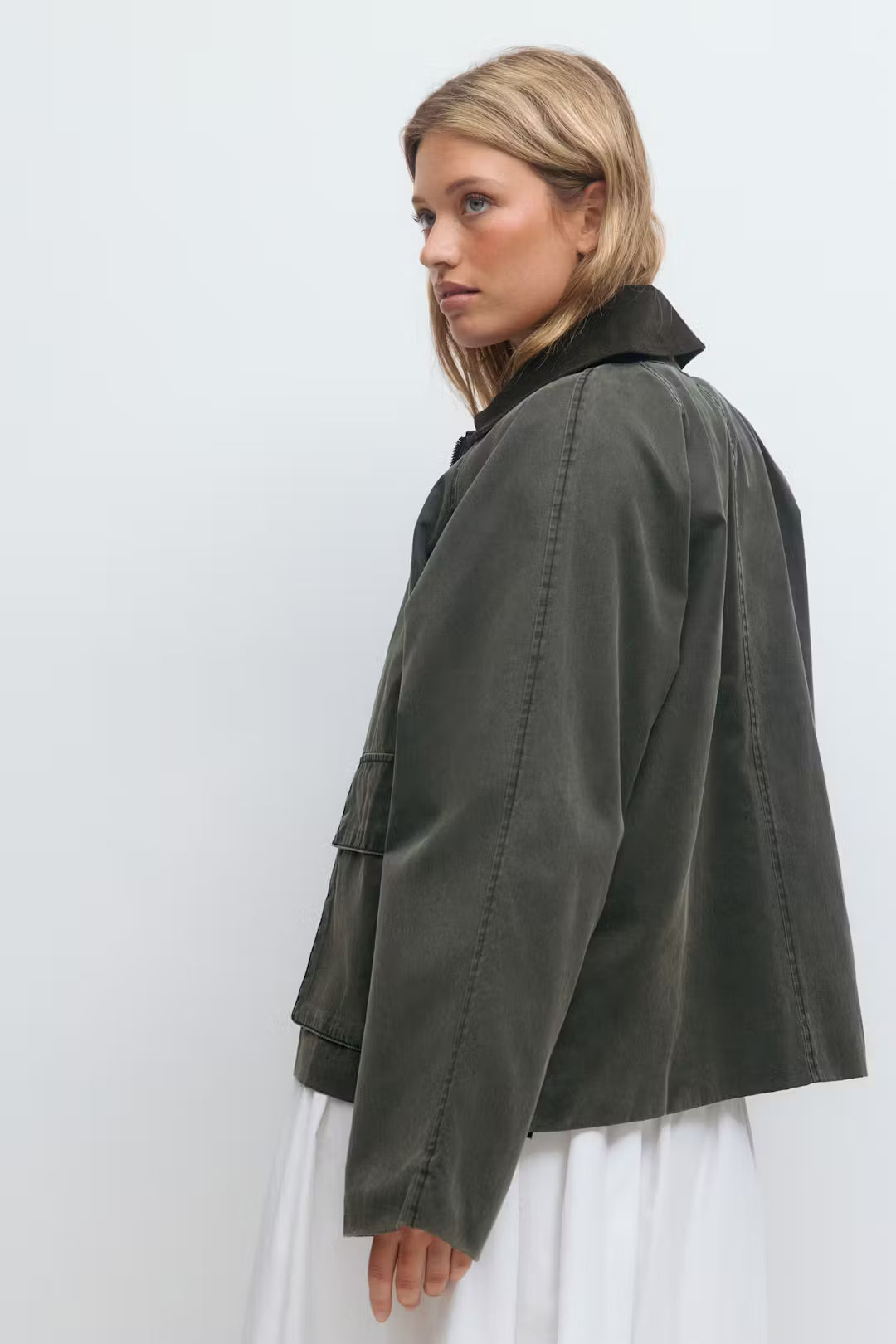 Gina Tricot / Waxed effect jacket / Dark green