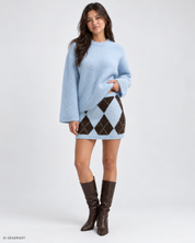 Gina Tricot / Mohair knitted sweater / Winter blue
