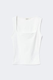 Gina Tricot / Basic square tanktop / White