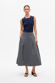 Baum und Pferdgarten / SABRINNA Skirt / Grey Stripes