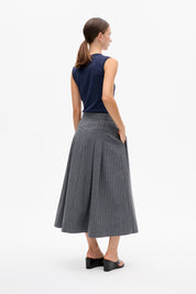 Baum und Pferdgarten / SABRINNA Skirt / Grey Stripes