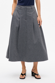 Baum und Pferdgarten / SABRINNA Skirt / Grey Stripes