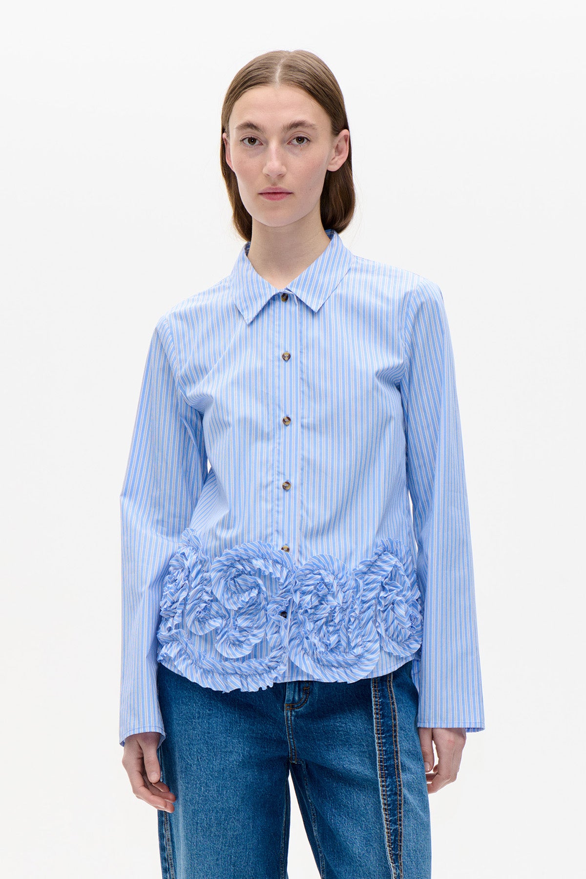 Baum und Pferdgarten / MARIEL Shirt / light Blue Stripe
