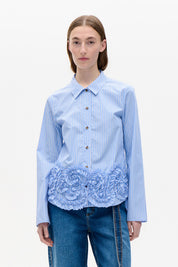 Baum und Pferdgarten / MARIEL Shirt / light Blue Stripe