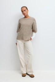 Gina Tricot / Knitted short sleeve top / Pure c