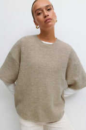 Gina Tricot / Knitted short sleeve top / Pure c
