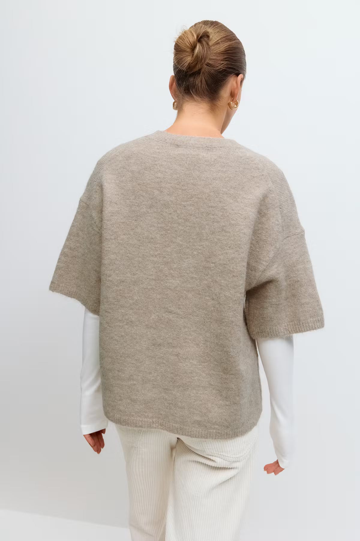 Gina Tricot / Knitted short sleeve top / Pure c