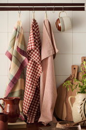 Ib Laursen / Geschirrtuch Alice / rot, blau, beige & grau