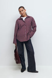 Gina Tricot / Poplin shirt / Burgundy
