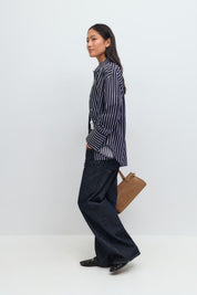 Gina Tricot / Poplin shirt / Navy/blue lt
