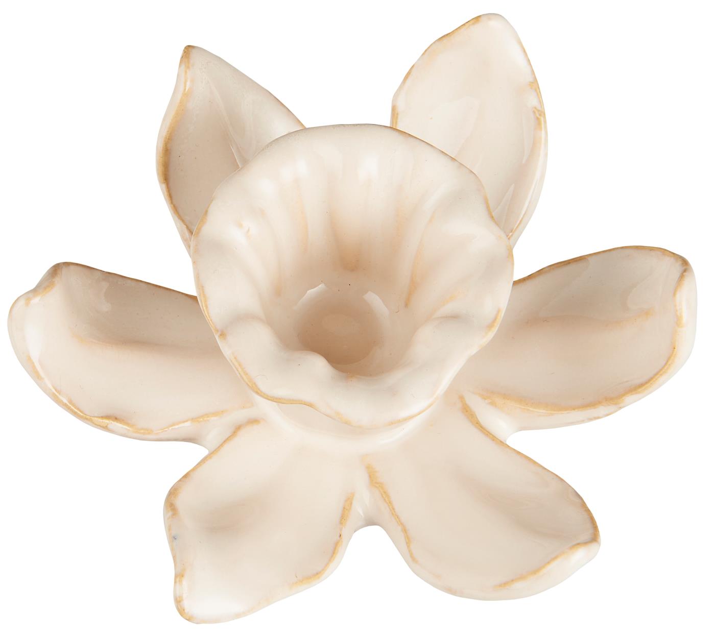 Ib Laursen / Kerzenhalter f/2,2 cm Kerze Daffodils butter cream