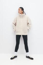 Gina Tricot / Pile zip jacket / Cream
