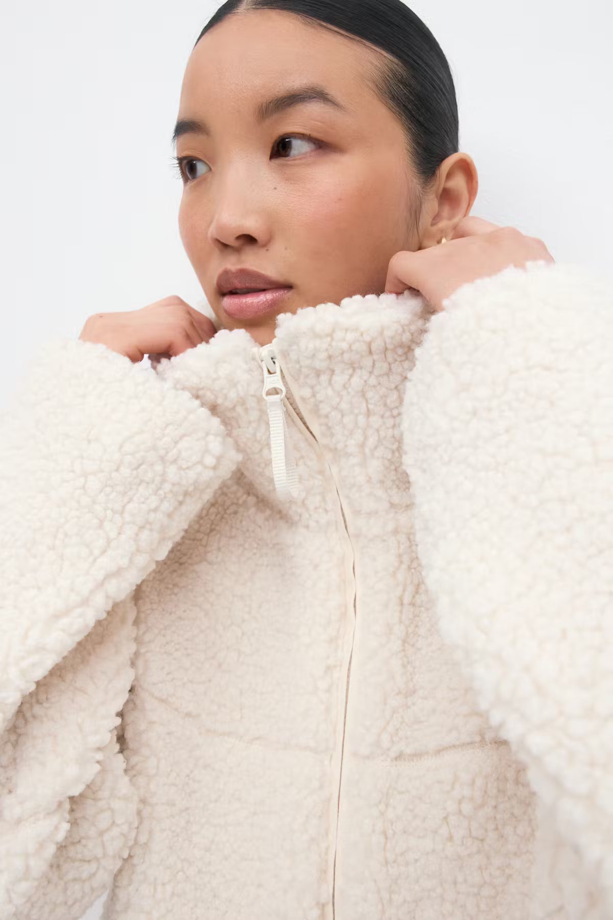 Gina Tricot / Pile zip jacket / Cream
