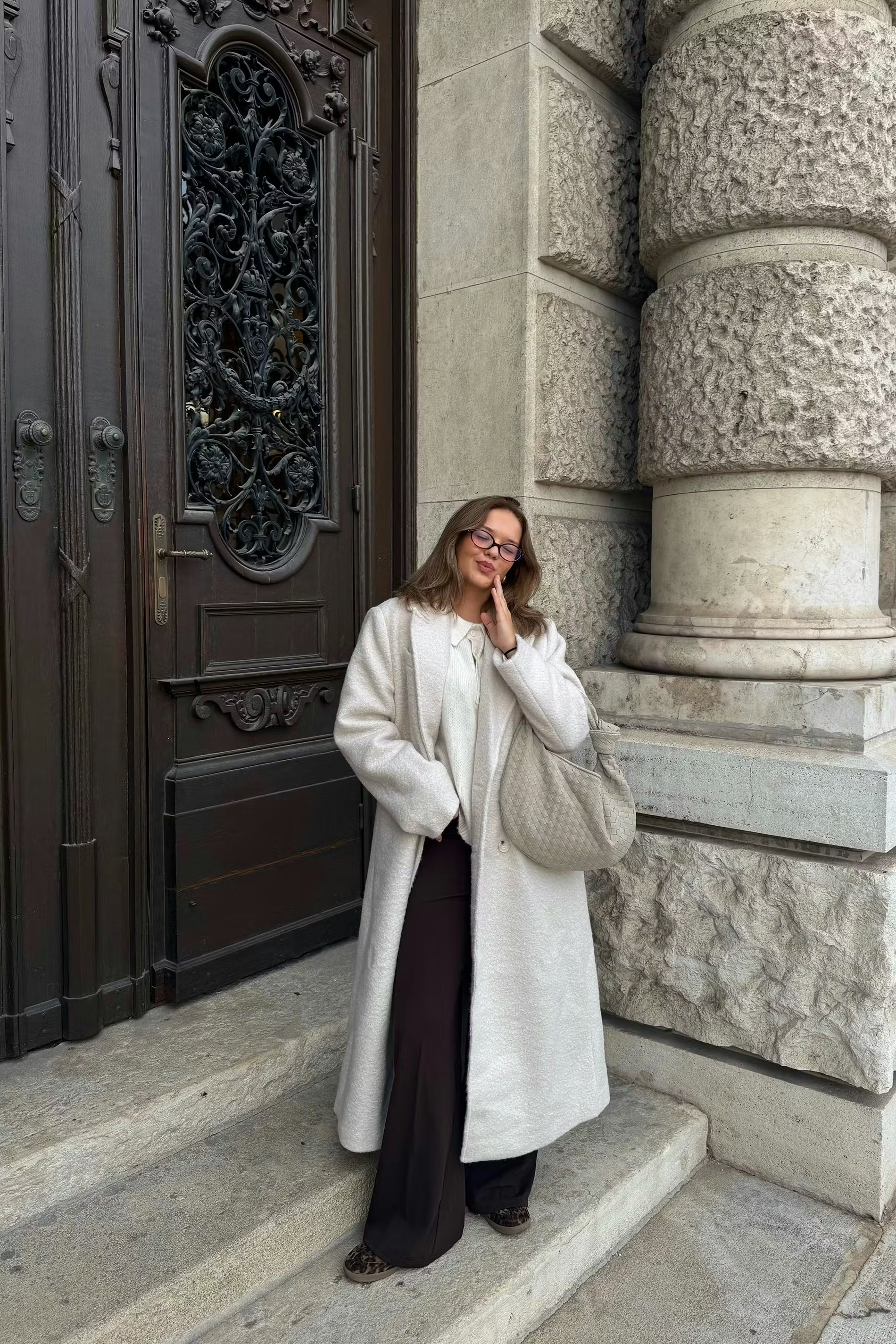 Gina Tricot / Long boucle coat / Cream