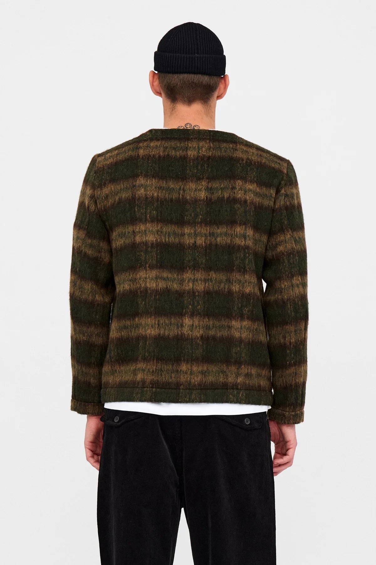 ANERKJENDT / AKDAN HEAVY TWILL CHECK OVERSHIRT / Forest night